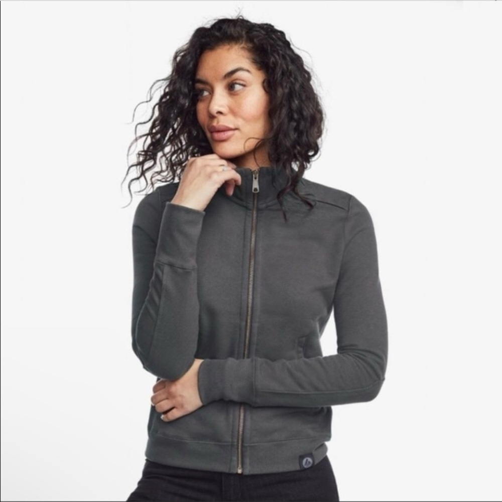 Women's Gray Zip-Up Jacket